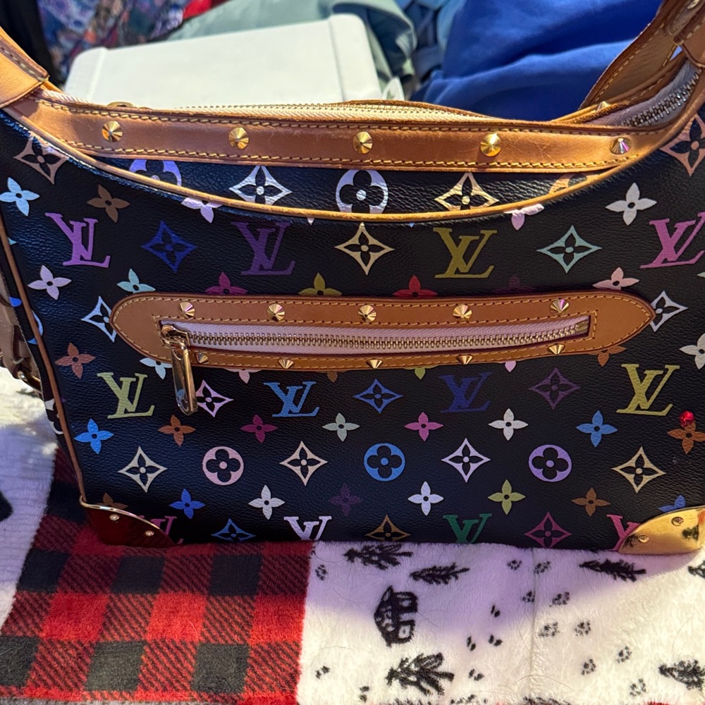 Louis Vuitton Black Multicolor Monogram Shoulder Bag - Picture 4 of 6